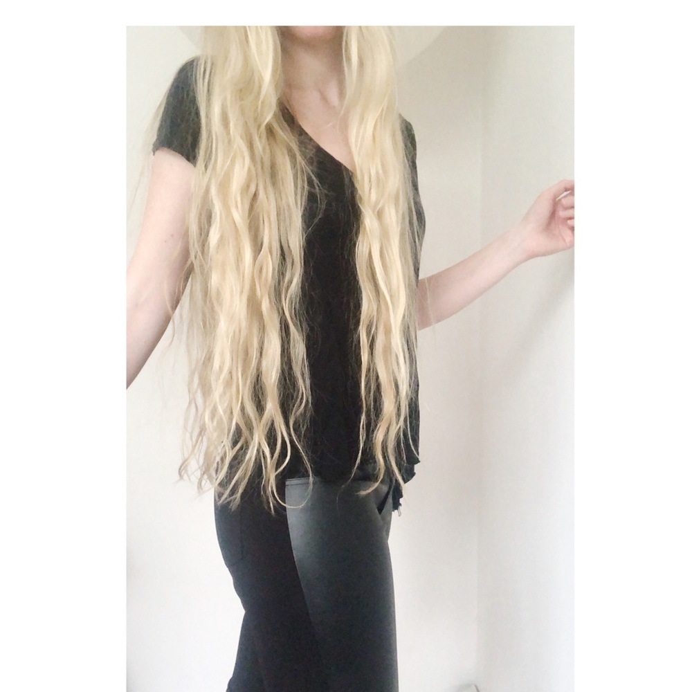 Garnet Hill leather front leggings